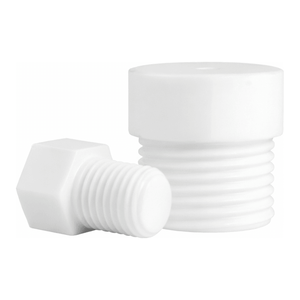 Bouchon d'étanchéité en PTFE NPT pour ports de couvercle de réacteur non utilisés, tête hexagonale, finition lisse - Product Image 1