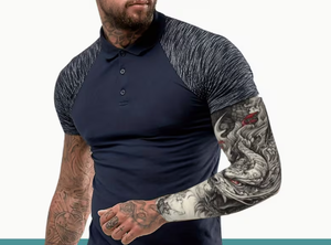 Manches longues unies pour hommes UPF50+ en soie glacée rafraîchissante pour sports de plein air toutes saisons sans impression HAWK SPORTS INDUSTRIES - Product Image 5
