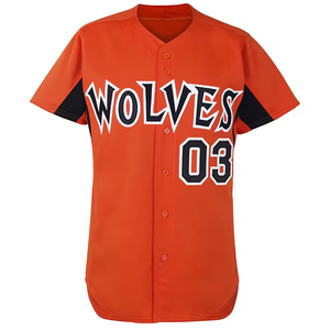Uniforme de béisbol personalizado 100% poliéster para hombre, diseña tu propio uniforme de béisbol en venta - Product Image 2