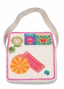 Beach vibes beadwork bag close-up handbag detail Perfect for Evening Wedding and Casual Use Available For Sale - Product Image 3