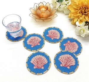Luxury Eco-Friendly Customizable <b>Beaded</b> <b>Coasters</b> Handmade Table Decor by Whimsy Art Craft - Product Image 1