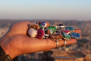 Natural Solar Agate <b>Adjustable</b> <b>Ring</b> 925 Silver Plated Prong Set Mixed Gemstone Assorted <b>Rings</b> Wholesale Bulk Fashion Jewelry - Product Image 3