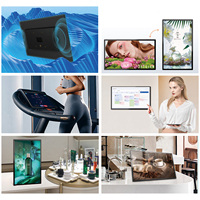 Layar Digital Signage Android 15.6 Inci, Layar Sentuh HD Interaktif, LCD, Terpasang di Dinding, Bezel Tipis, untuk Hotel, Retail, Ruang Rapat