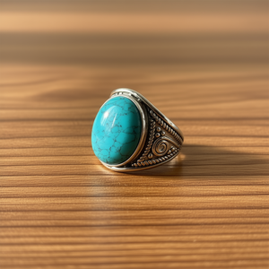 Heavyweight 4.9 Grams Big Stone <b>Turquoise</b> Fashion <b>Ring</b> - Product Image 3