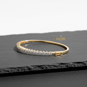 Bracelet tennis classique en argent sterling 925 Zyorio Jewels, plaqué argent, bijoux fins de luxe, cadeau pour femme pour mariage ou fête - Product Image 2