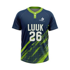 Camisetas de Béisbol Personalizadas con Impresión Digital de 2 Botones para Equipos Profesionales, Nombre y Logotipo del Equipo Personalizados, 100% Poliéster Transpirable que Absorbe la Humedad - Product Image 1