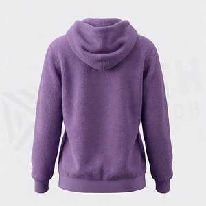 Custom Unisex Sherpa Fleece Oversized Plus Size Pullover Hoodie Print Embroidery Men Women Activewear Casual Clothing - Product Image 2