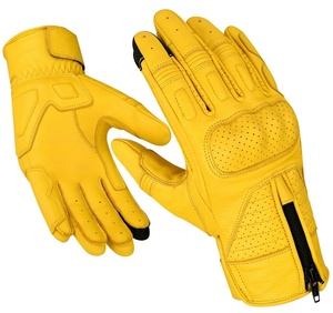 Guantes de Motociclismo de Cuero Personalizables Unisex para Invierno, Costuras Reforzadas, Dedos Completos, Impermeables, Resistentes al Viento, Alta Calidad para Motociclistas - Product Image 1