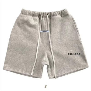 Shorts en molleton French Terry 100 % coton pour homme, taille élastique avec cordon de serrage, pour la gym et l'entraînement, entrejambe de 5 pouces, essentiels de course en coton - Product Image 6