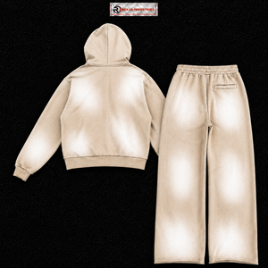 Conjunto deportivo premium beige para hombre, sudadera con capucha y pantalones jogger, tejido polar liso, ropa deportiva informal para gimnasio, venta al por mayor, personalizado, estilo urbano. - Product Image 6