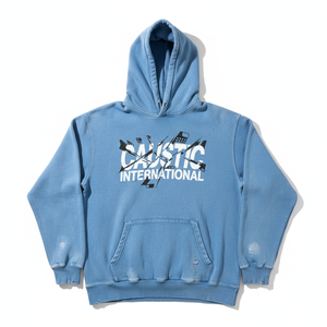 Sudadera con Capucha Personalizada con Logotipo Bordado, Estilo Desgastado, 100% Algodón, Lavado Ácido, Corte Holgado Vintage, Estilo Urbano para Hombre - Product Image 4