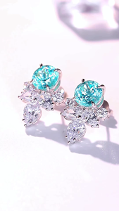 Ensemble de boucles d'oreilles en diamants de laboratoire Luxeshine Jewelry Lab Gemstone 6.6CT, boucles d'oreilles en argent sterling pour femmes - Product Image 3