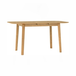 Versatile Expanding 4 to 6 Seaters <b>Dining</b> <b>Table</b> for Small Spaces Natural Wood Grain Finish Flat-Pack Design for Retailers - Product Image 1