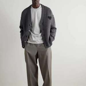 Camisa de Alta Calidad, Nueva Colección Primavera, Unisex, Color Sólido, Cuello en V, Cierre de Botón, Estilo Urbano, 100% Algodón, Secado Rápido, Antiarrugas - Product Image 5