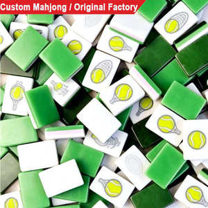 Juego de Mahjong de Resina, Nuevo, Mini, de Viaje, 4 Capas, Acrílico Grabado, Lujoso, 160 Piezas, Fichas de Mahjong Rojas Estilo Americano - Product Image 2