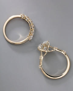 IGI/GIA Lab Grown Cut Diamond Vintage 14k jaune mariage/bague de fiançailles unisexe or blanc fin pour anniversaire fête-digne - Product Image 2