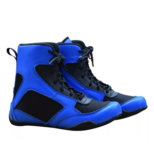 Nuevas Botas de Boxeo para Hombre, Color Azul y Negro, Transpirables, de Malla y Cuero, Antideslizantes, para Lucha y Combate, Venta al Por Mayor - Product Image 1