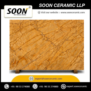 SOON CERAMIC Factory Direct Low Price RAINFOREST GOLD Calcite Big <b>Slab</b> Polished Modern Eco-friendly 3D Design Living Room Wall - Product Image 2