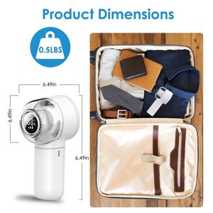 Quitapelusas Eléctrico Portátil Recargable con 6 Cuchillas, 3 Velocidades, Pantalla Digital, Protección Segura, Cepillo para Suéteres - Product Image 2