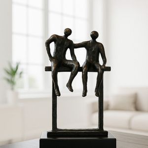 Figura Decorativa Familiar de Bronce, Escultura Artística para Mesa, Decoración para Sala de Estar, Oficina en Casa, Exhibición en Estante - Product Image 3