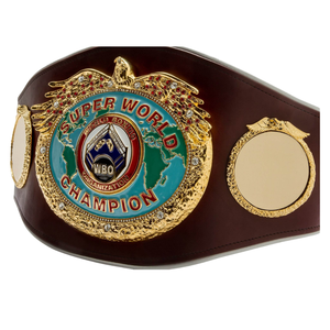 Customizable WBO <b>Boxing</b> Championship Belt with Gold Detailing – Personalized Logo and Design Options - Product Image 2