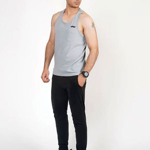 Débardeur de sport pour homme, col rond, respirant, tricoté, décontracté, 100% coton, léger, durable, de haute qualité - Product Image 2