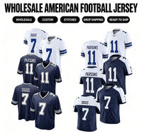 Vente en gros, expédition en 3 jours - Dallas 13 DOWNS, maillots de football américain personnalisés, logo brodé cousu, maillots personnalisables