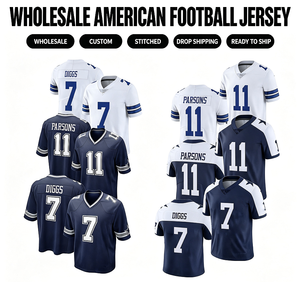 Venta al por Mayor, Envío en 3 Días - <span class=keywords><strong>Dallas</strong></span> 13 DOWNS, Camisetas de Fútbol Americano Personalizadas, Logotipo Bordado y Cosido, Camisetas Personalizables - Product Image 1