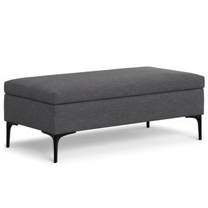 Rebecca Large Storage Ottoman Lift-up Lid Coffee <b>Table</b> <b>Stool</b> & Ottoman - Product Image 1