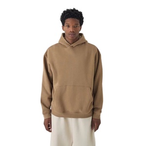 Sweat à capuche surdimensionné avec logo personnalisé pull en polaire épaisse pour hommes sweat à capuche à épaules tombantes sweat à capuche thermique d'hiver Streetwear - Product Image 1