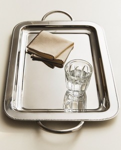 Plato de Presentación Redondo Clásico Plateado, Vajilla de Latón Pulido, Diseño Sólido, Ecológico, Grabado, Apto para Lavavajillas - Product Image 5