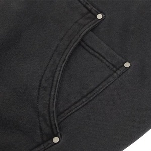 Sweat à capuche décontracté en coton coupe ample, personnalisé, surdimensionné, délavé à l'acide, couleur unie, OEM & ODM, pour hommes - Product Image 4