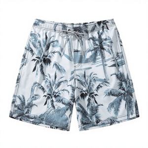 Shorts de sport pour homme, coupe ajustée, imprimé numérique floral tropical, séchage rapide, légers, avec cordon de serrage, pour la course à pied, le basketball, la salle de sport - Product Image 1
