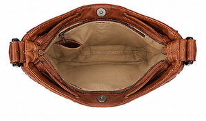 Sac à bandoulière vintage en cuir tressé pour femme, orné de diamants, en polyester, mode hiver, avec fermeture à cordon et sangle réglable - Product Image 4