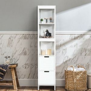 Mobiletto da Bagno a 5 Ripiani Multifunzionale con 2 Cassetti - Product Image 4