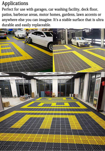 Modular Anti Slip Car Wash Drainage <b>Plastic</b> PP PVC Interlocking Garage <b>Floor</b> Tile - Product Image 6