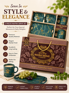Juego de Regalo de 5 Piezas de Cerámica para Aperitivos, Caja para Servir Té, Embalaje para Pasteles, Galletas y Bizcochos - Product Image 5