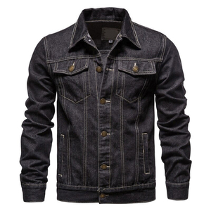 Blouson Bomber en Jean Délavé Vintage pour Homme, Veste Décontractée Tendance, Blouson de Baseball en Jean Personnalisé pour Homme, Veste Streetwear Zippée - Product Image 5