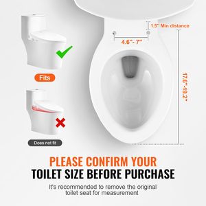 Sedile WC Elettrico Intelligente con Bidet Integrato, Telecomando, Forma Quadrata, Funzione Chiusura Ammortizzata, Migliora i WC Esistenti, Design Allungato - Product Image 6