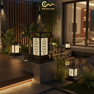 Lámpara de Pared Decorativa Cuadrada de Lujo Moderna para Exteriores, Impermeable, Minimalista, AC 200V E27 IP65, Acero Inoxidable Negro - Product Image 4