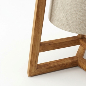 Lampe de table en bois sur trépied au design moderne et personnalisé pour la décoration de la chambre à coucher - Product Image 5