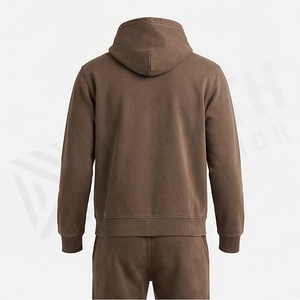 Sweat-shirt à capuche pour homme, couleur unie, manches longues, coton, décontracté, pour l'automne, avec poche avant, coupe classique - Product Image 2