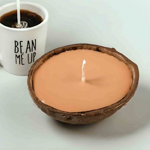 Bougie écologique en noix de coco, bougies durables en cire de coquille de coco, prix bas, pièces de décoration naturelle pour la maison - Product Image 3