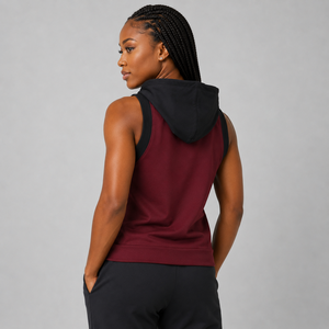 Latest Arrival Women <b>Sleeveless</b> <b>Hoodie</b> Custom Logo Soft Cotton Fleece Breathable Comfortable Casual Streetwear <b>Hoodie</b> Wholesale - Product Image 3