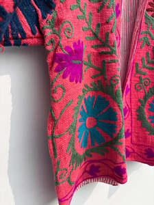Women's Handmade Suzani Kantha <b>Quilt</b> Jacket Stand Collar Full Sleeves Wholesale Embroidered Ethnic Fashion Outerwear Collection - Product Image 6