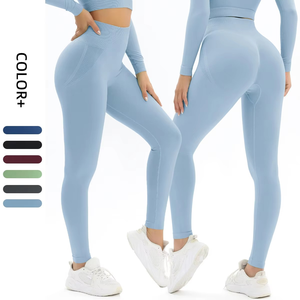 Pantalones de Yoga Personalizados al por Mayor, Leggings Deportivos para Mujer, Cintura Elástica Informal, para Correr, Hacer Ejercicio y Yoga - Product Image 1