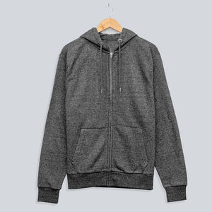 Oem Custom <b>Zip</b> Hoodie Winter Casual Solid 100% Cotton Oversized Boxy Double Zipper Pocket Windproof Sweatshirt Wholesale Men - Product Image 3
