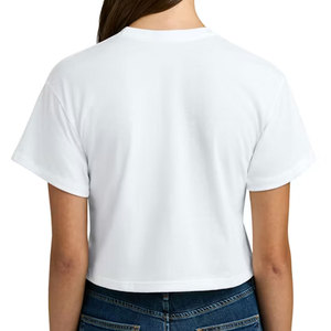 Wholesale Clubwear Women <b>Crop</b> T-Shirt Summer Mesh See Through Short Sleeve Cropped Tee Shirt Custom Logo USA Hot Seller - Product Image 2