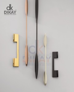 Modern bar shape cabinet handles Aluminum minimalist design Durable kitchen hardware DIKAY cabinet <b>pull</b> handles - Product Image 1