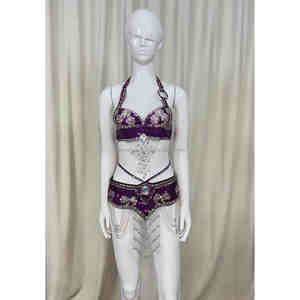 Venta caliente con precio razonable Sujetador acolchado Beads Traje Bellydance con alta calidad - Product Image 2